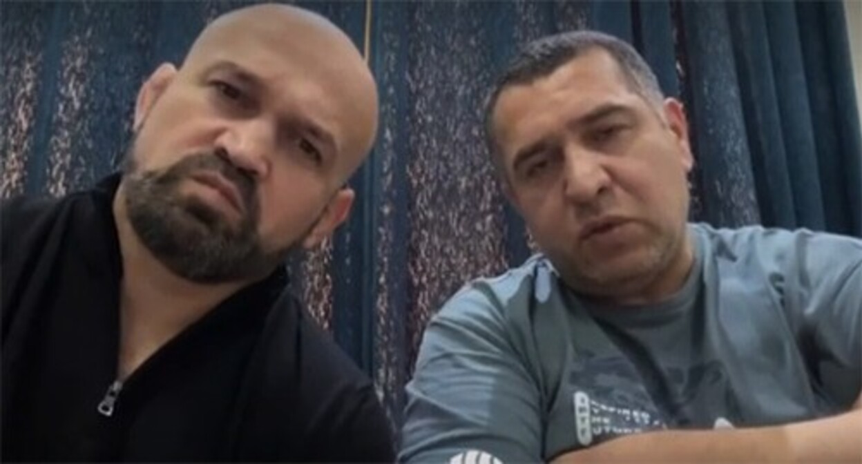 Двое мужчин назвали автора версии о покушении на Кадырова. 20 ноября 2024 г. Скриншот видео https://ria.ru/20241120/kadyrov-1984822164.html?in=l